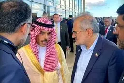 لحظه ورود وزیرخارجه عربستان به تهران