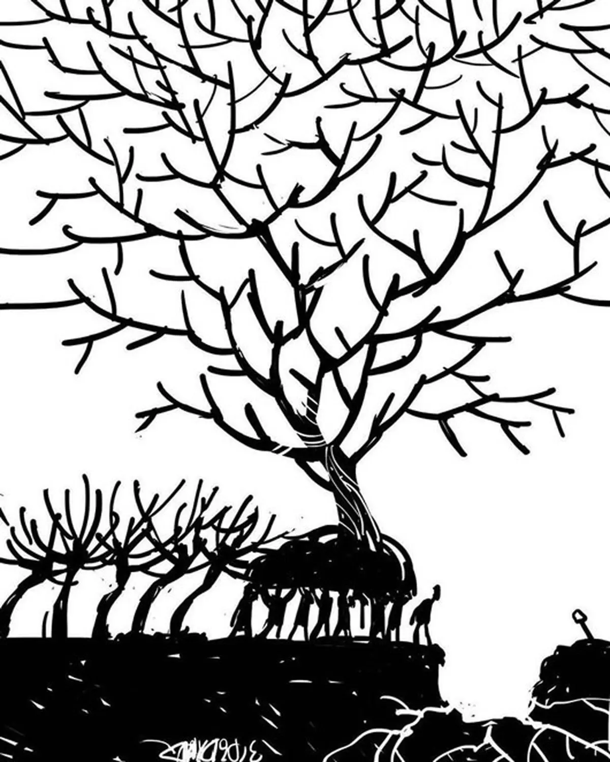 این هم خاکسپاری یک زندگی!/ کاریکاتور