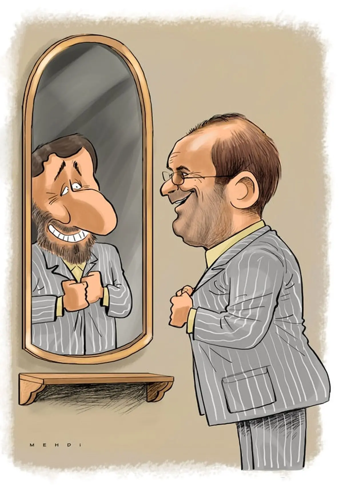 قالیباف، احمدی‌‌‌نژاد می‌شود؟/کاریکاتور