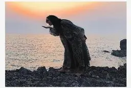 تصویری نامتعارف از ترلان پروانه لب ساحل