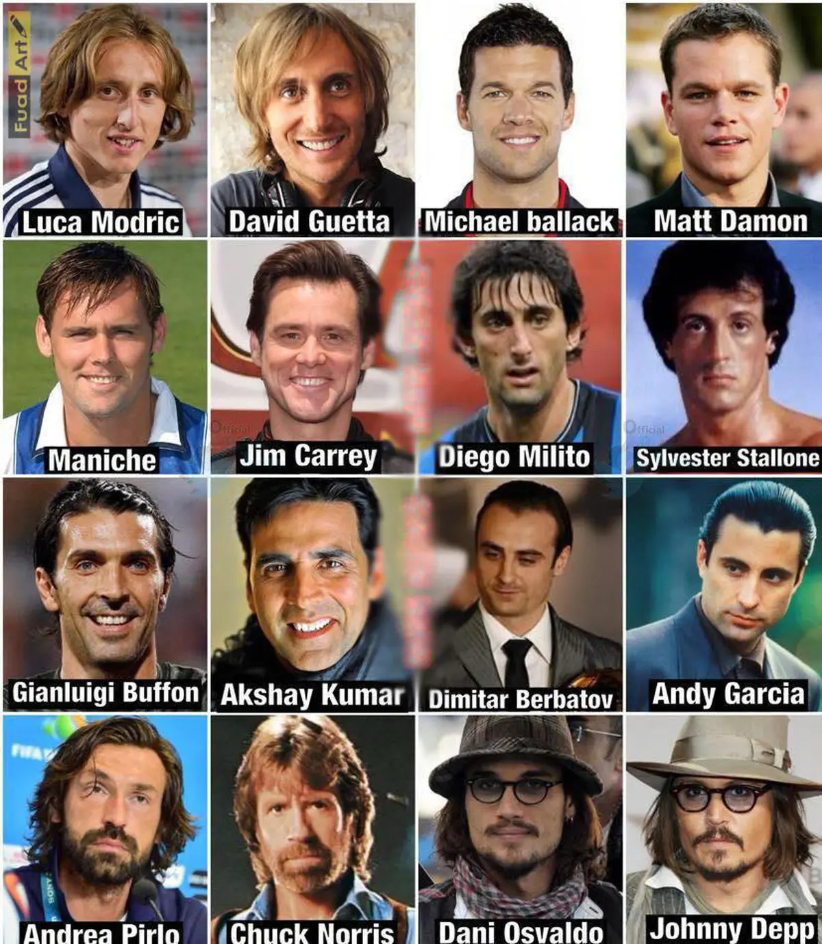 شباهت عجیب چهره برخی از ورزشکاران و هنرمندان!/عکس