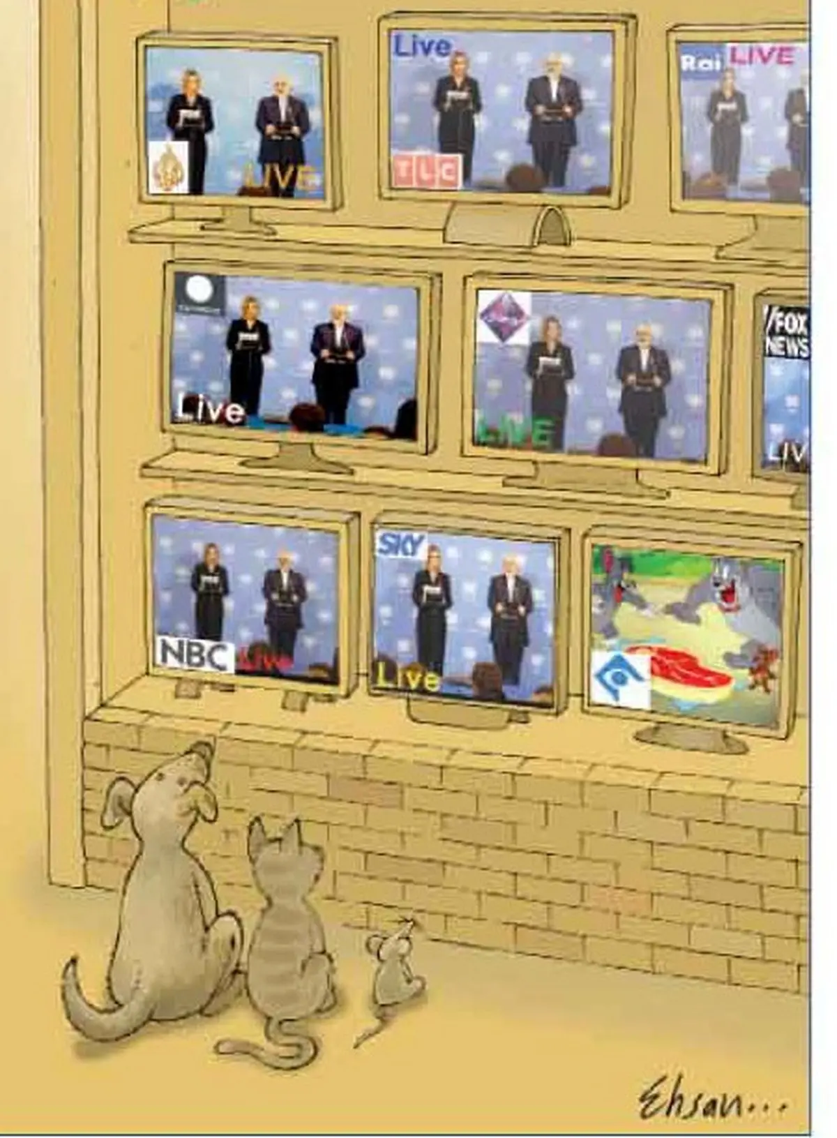 کاریکاتور/ خبر برجام در شبکه‌های جهانی و رسانه ملی!