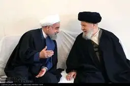 تصاویری از دیدار رییس جمهور با آیات عظام صافی گلپایگانی، جوادی آملی، موسوی اردبیلی، نوری همدانی و ...