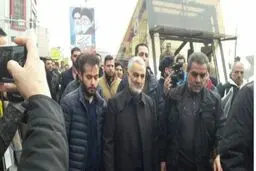 حضور حاج قاسم سلیمانی در راهپیمایی ۲۲ بهمن/عکس