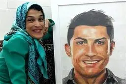 ملاقات دختر هنرمند پرسپولیسی با کریستیانو رونالدو