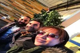 اينستاگرام: سمانه پاكدل و هادي كاظمي در كافه روزبه نعمت الهى