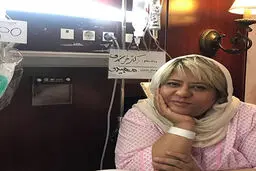 خانم بازیگر در بیمارستان بستری شد /عکس