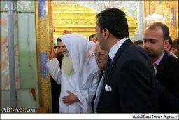 تشرف رهبر صابئین مندائی به حرم امام علی(ع) - اینجا پناهگاه تمام مذاهب است/تصاویر