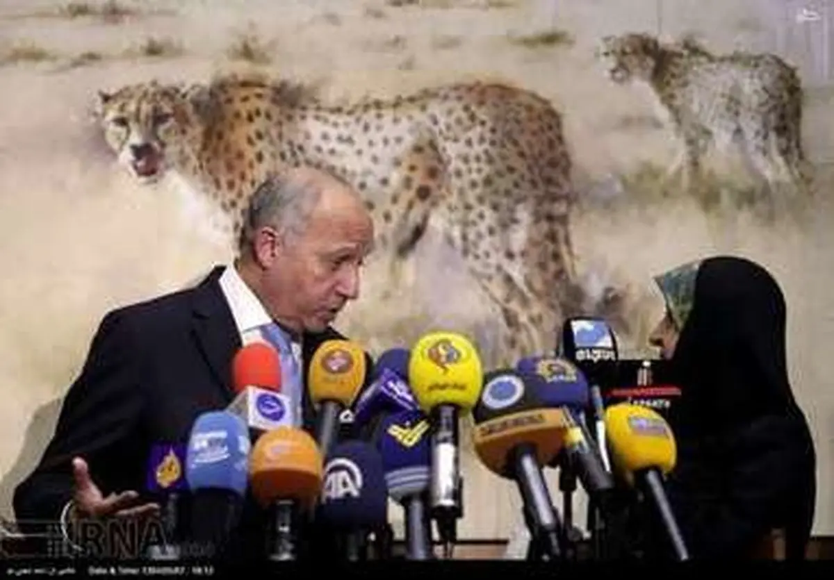 نشست خبری مشترک فابیوس و ابتکار/تصاویر