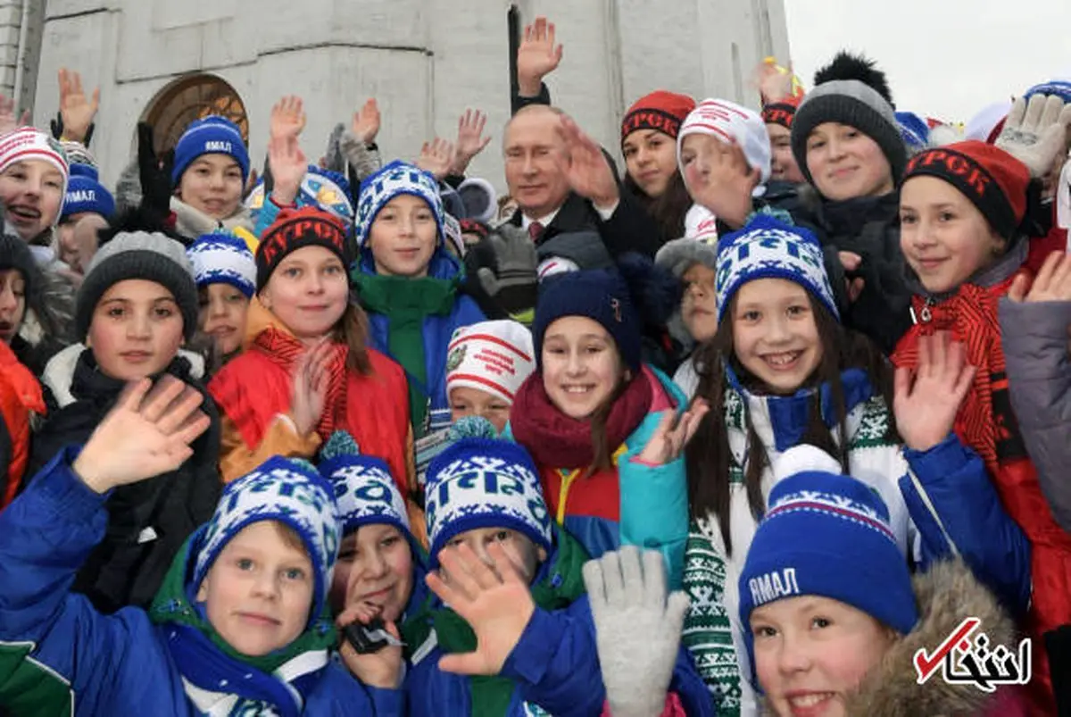 تصاویری از دیدار پوتین با کودکان در جشن کریسمس