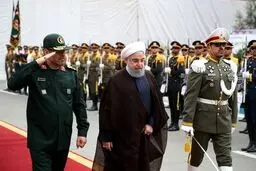حواشی حضور روحانی در مراسم رونمایی از دستاوردهای جدید وزارت دفاع/تصاویر