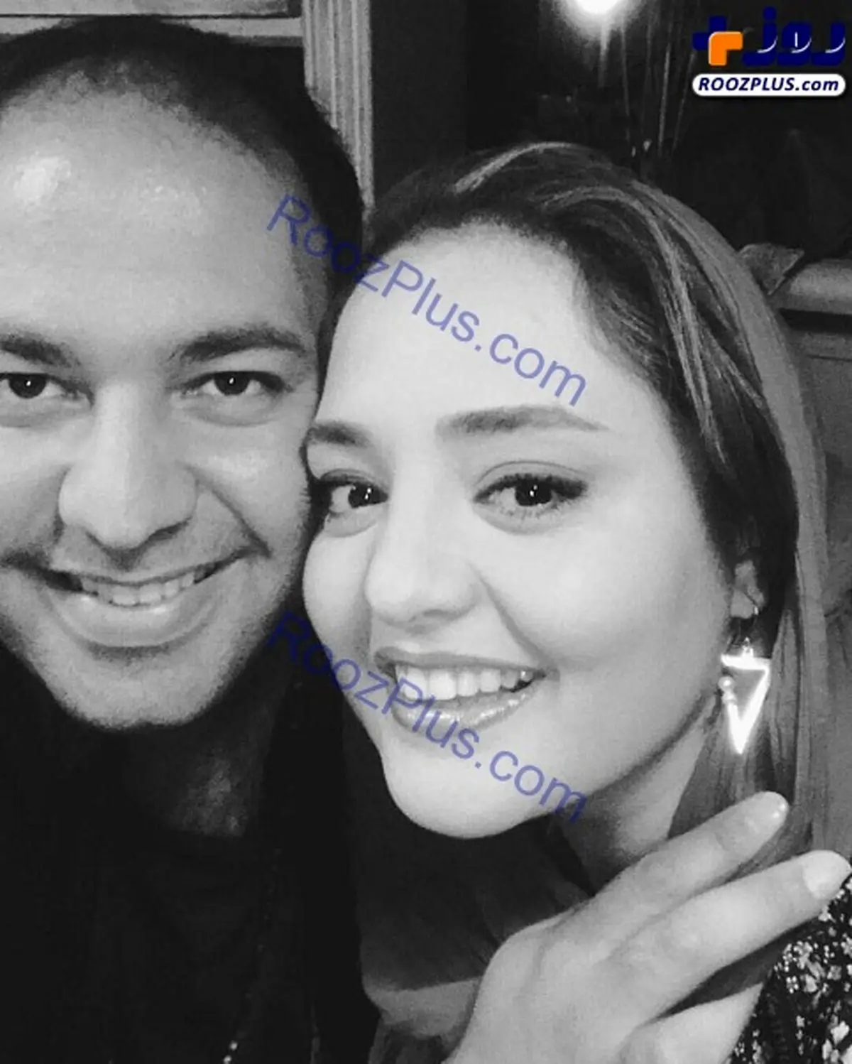 سلفی خانگی و عاشقانه زن و شوهر بازیگر