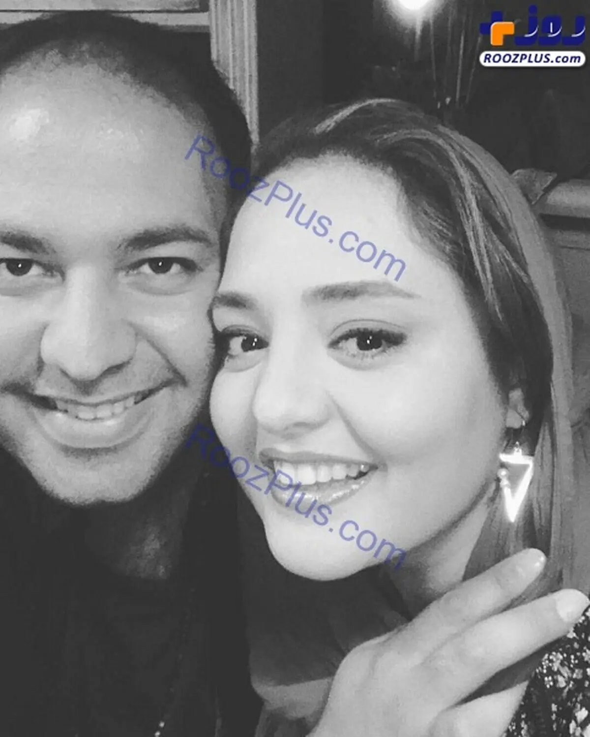 سلفی خانگی و عاشقانه زن و شوهر بازیگر