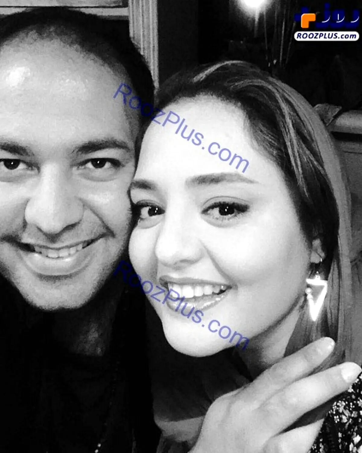 سلفی خانگی و عاشقانه زن و شوهر بازیگر