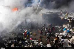 آتش سوزی در انبار ضایعات/ تصاویر