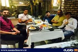 ستاره پرسپولیس در کنار بازیگر طنز/ عکس