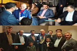 عکس یادگاری مسئولان تماشاگر دربی ۸۶ با رئیس فیفا