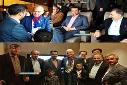 عکس یادگاری مسئولان تماشاگر دربی ۸۶ با رئیس فیفا