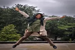 خوشحالی عجیب و غریب مهناز افشار در شب تولدش/عکس