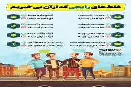 غلط‌های رایجی که از آن بی‌خبریم! +اینفوگرافی