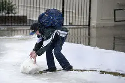 بارش برف بهاری در کالیفرنیا آمریکا/عکس