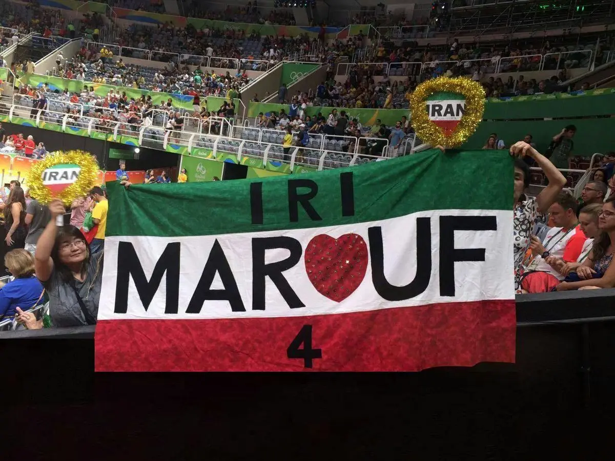 هواداران ژاپنی سعيد معروف با پرچم ايران/عکس