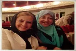 شقایق دهقان و همسر دکتر ظریف در یک عکس