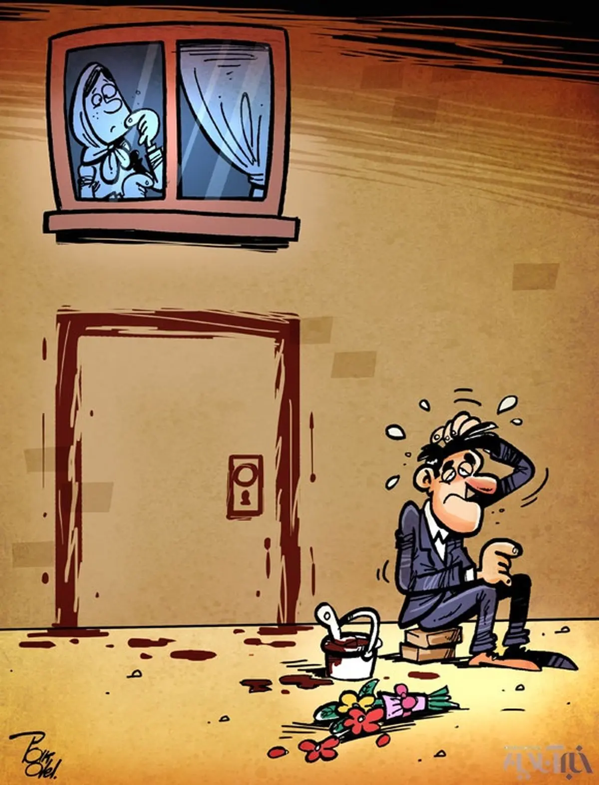 زندگی مجردی پسرها! /کاریکاتور