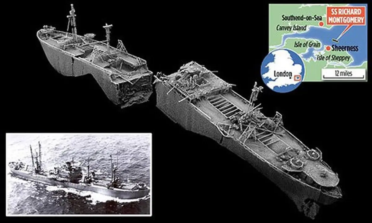 ۱۴۰۰ تن مواد منفجره که ۷۱ سال است زیر دریا دفن شده است+ عكس