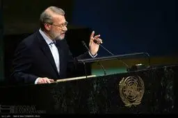 سخنرانی رییس مجلس شورای اسلامی در سازمان ملل/تصاویر