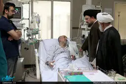 حاشیه‌های تصویری عیادت سیدحسن خمینی از دکتر صالحی، آیت الله نظری خادم الشریعه  و جمعی از بیماران بیمارستان بهمن
