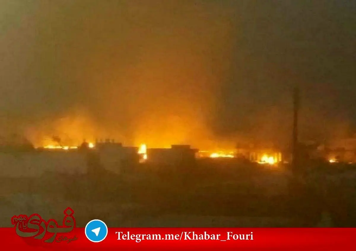 اولین تصویر از انفجار فرودگاه حمص در سوریه