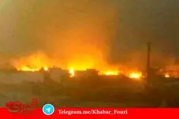 اولین تصویر از انفجار فرودگاه حمص در سوریه