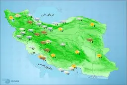 آخرین پیش بینی وضعیت جوی استان‌ها +جدول