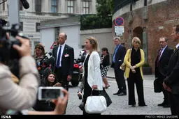 ورود فدریکا موگرینی به محل مذاکرات/ عکس