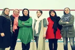 تيم اسكواش هنرمندان زن در يك قاب/عکس