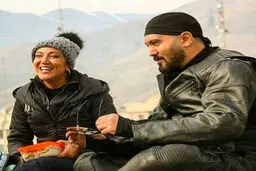 عکس / کامبیز دیرباز و پانته آ بهرام در نمایی از همکاری مشترکشان