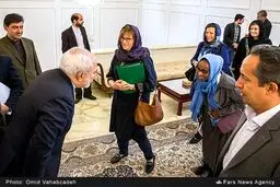 حجاب زنان کمیسیون عالی پناهندگان در دیدار با ظریف/ عکس