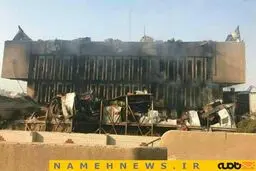 استانداری بصره پس از آتش سوزی / عکس