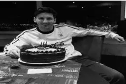 تصویری از کیک تولد لیونل مسی