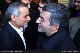 روبوسی مشایی و برادر روحانی/عکس