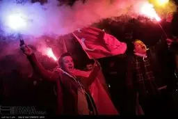 شادی هواداران اردوغان پس از اعلام نتایج اولیه انتخابات/تصاویر