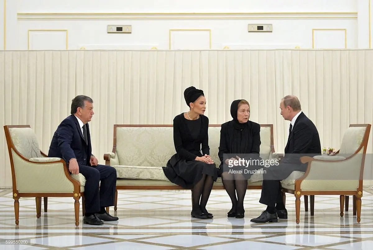 همدردی پوتین با همسر و دختر رئیس جمهور فقید ازبکستان/عکس