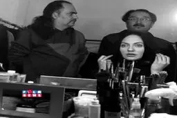 عکس کمتردیده شده مهناز افشار در اتاق گریم