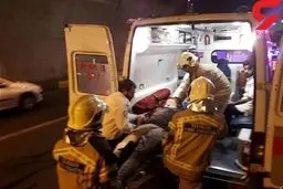 عکس / واژگونی خونین پژو۲۰۶ در تونل نیایش تهران