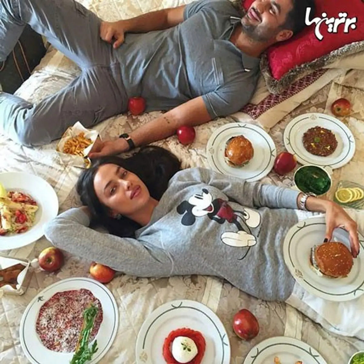 عکس جدید «ایرینا شایک» و نامزد ایرانی اش