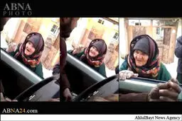 اقدام شجاعانه یک پیرزن در مقابل داعش/عکس