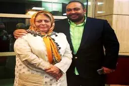ثرياقاسمي در کنار پسرش/عکس