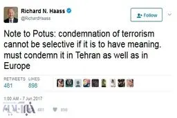 واکنش ریچارد هاوس به عملیات تروریستی تهران/عکس