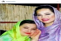 عکسی قدیمی از ملیکا و مهراوه شریفی‌نیا